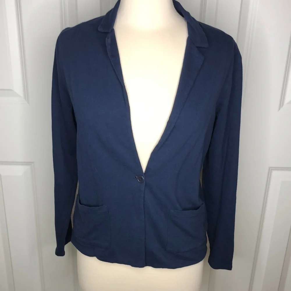 Hartford Navy Cotton Cardigan Size 2